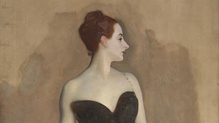 Auf dem Weg zum Skandalbild: vorbereitende Skizze für John Singer Sargents Porträt von Virginie Amélie Avegno, das beim Salon 1884 für Aufsehen sorgte, weil der linke Träger des Abendkleides nicht an seinem Platz war. Nach Avegnos Tod benannte der Künstler das Bildnis in „Madame X“ um und verkaufte es dem Metropolitan Museum in New York.