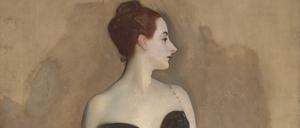 Auf dem Weg zum Skandalbild: vorbereitende Skizze für John Singer Sargents Porträt von Virginie Amélie Avegno, das beim Salon 1884 für Aufsehen sorgte, weil der linke Träger des Abendkleides nicht an seinem Platz war. Nach Avegnos Tod benannte der Künstler das Bildnis in „Madame X“ um und verkaufte es dem Metropolitan Museum in New York.