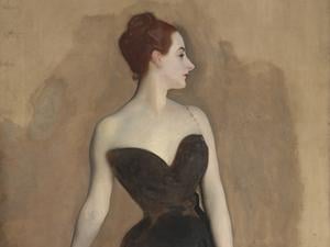 Auf dem Weg zum Skandalbild: vorbereitende Skizze für John Singer Sargents Porträt von Virginie Amélie Avegno, das beim Salon 1884 für Aufsehen sorgte, weil der linke Träger des Abendkleides nicht an seinem Platz war. Nach Avegnos Tod benannte der Künstler das Bildnis in „Madame X“ um und verkaufte es dem Metropolitan Museum in New York. 