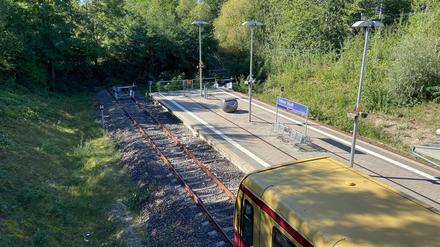 Noch ist Teltow Stadt die Endstation, doch hier soll es bald nach Stahnsdorf weitergehen.