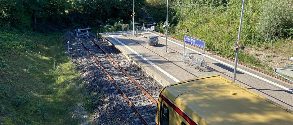 Noch ist Teltow Stadt die Endstation, doch hier soll es bald nach Stahnsdorf weitergehen.