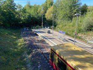 Noch ist Teltow Stadt die Endstation, doch hier soll es bald nach Stahnsdorf weitergehen.