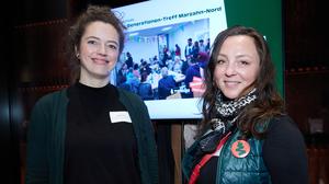 Ina Pfingst (l.) und Viktoria Gabrysch von Tamaja. Der Betreiber von Gemeinschaftsunterkünften in Berlin will Geflüchteten mehr bieten als ein Dach über dem Kopf.