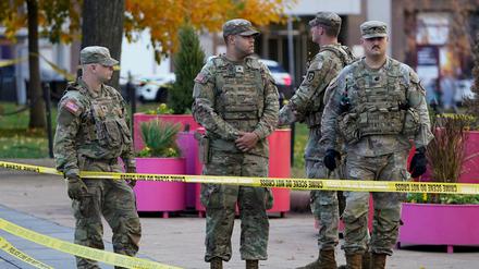 Die Nationalgardisten im Einsatz in Washington.