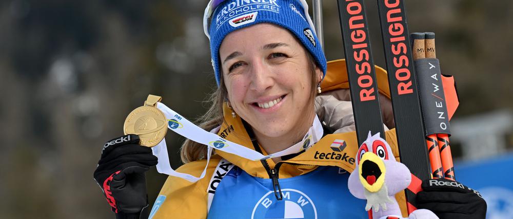 WM-Gold hat Franziska Preuß schon, jetzt soll es auch bei Olympia klappen. (Archivfoto)