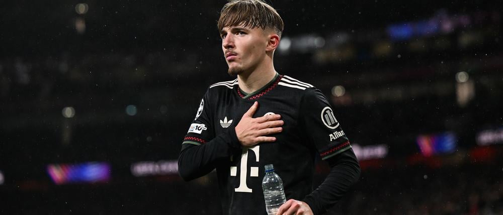 Bayern-Teenager Lennart Karl traf bei der 1:3-Niederlage beim FC Arsenal.