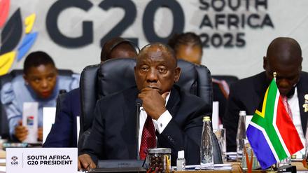 Der südafrikanische Präsident Cyril Ramaphosa ist beim G-20-Gipfel in Südafrika zu sehen.