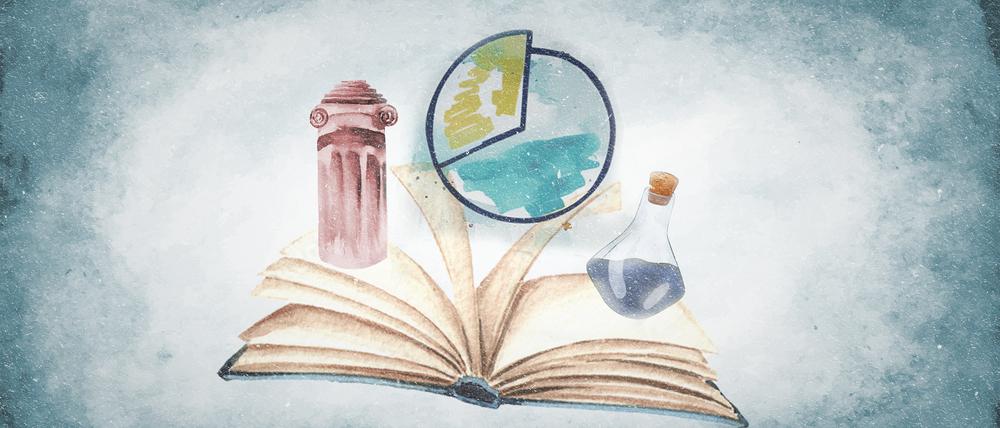 Montage zum Thema: Bücher zum Verschenken: Sachbücher