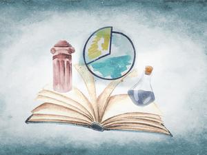 Montage zum Thema: Bücher zum Verschenken: Sachbücher