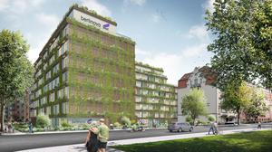 So stellen sich das Wohnungsunternehmen Berlinovo und ein Architektenbüro die Neubauten mit Studentenwohnungen vor.