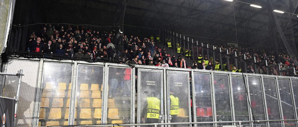 Der Gästeblock war nicht so voll wie geplant.