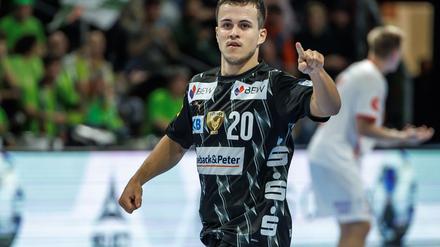 Nationalspieler Tim Freihöfer erzielte acht Tore gegen Veszprém. (Archivbild)