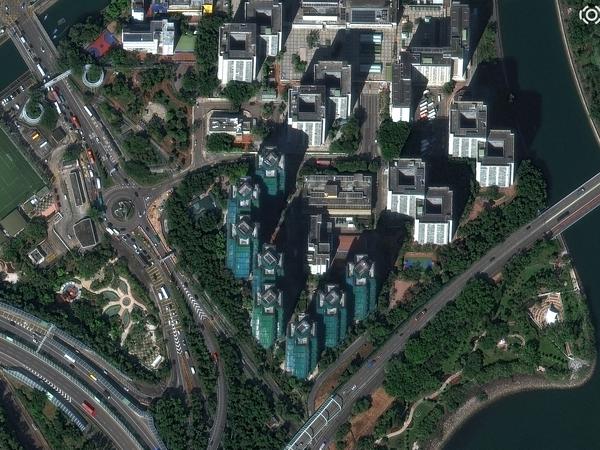 A satellite image of the Wang Fuk Court housing complex, days before a deadly fire at the complex, in Hong Kong, China, November 22, 2025. 2025 Vantor/Handout via REUTERS THIS IMAGE HAS BEEN SUPPLIED BY A THIRD PARTY. NO RESALES. NO ARCHIVES. MANDATORY CREDIT. DO NOT OBSCURE LOGO 
