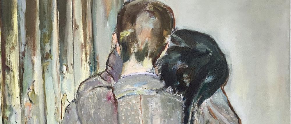 Franziska Klotz, Vorhang / catching on in secret, 2025, Öl auf Leinwand, 130 x 90 cm