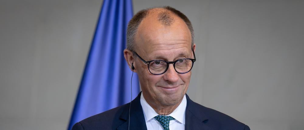 Friedrich Merz, Bundeskanzler Bundeskanzleramt, Friedrich Merz, Bundeskanzler, Pressekonferenz Berlin Berlin GER *** Friedrich Merz, Federal Chancellor Federal Chancellery, Friedrich Merz, Federal Chancellor, Press conference Berlin Berlin GER