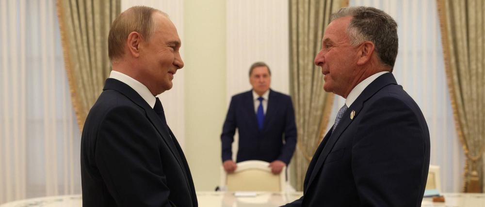 Moskau, 6. August 2025: Der russische Präsident Wladimir Putin führt im Kreml Gespräche mit Steve Witkoff, dem Sonderbeauftragten von US-Präsident Donald Trump.