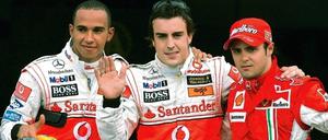 Formel 1 - GP Monaco - Alonso, Hamilton und Massa