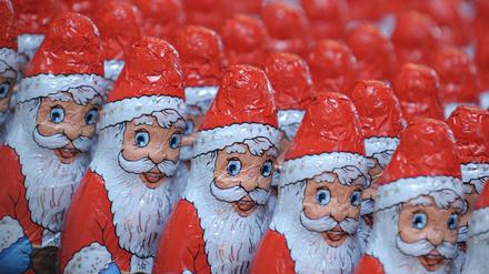 Massengeschäft. Mit Weihnachtsschokolade wird jedes Jahr reichlich Umsatz gemacht.