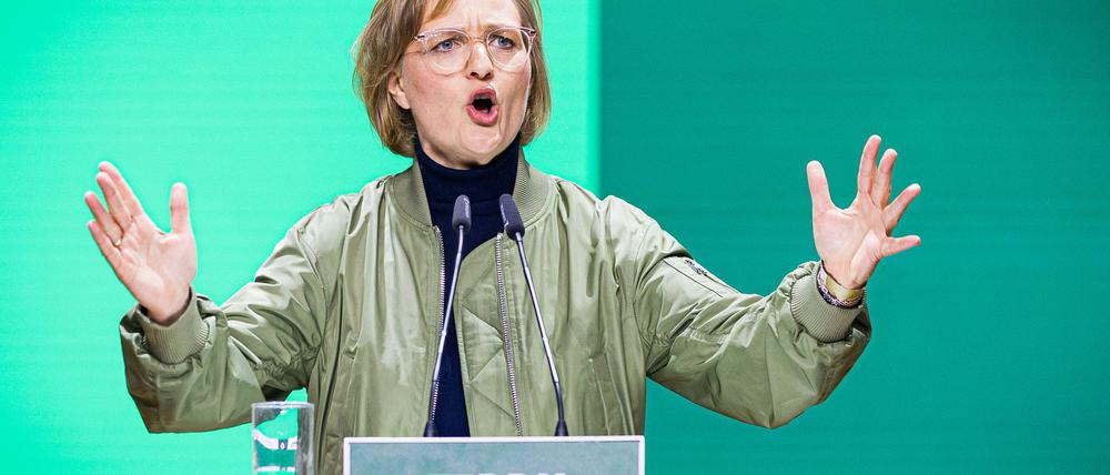 Grünen-Chefin Franziska Brantner wählte in Hannover ungewöhnlich deutliche Worte.