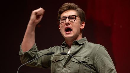 Der alte und neue Juso-Chef hielt eine engagierte Rede. 