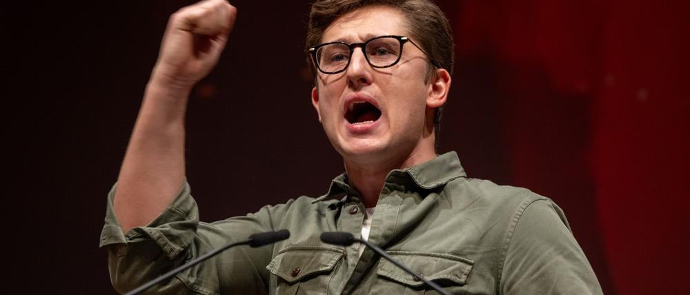 Der alte und neue Juso-Chef hielt eine engagierte Rede. 