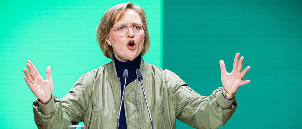 Grünen-Chefin Franziska Brantner wählte in Hannover deutliche Worte. 