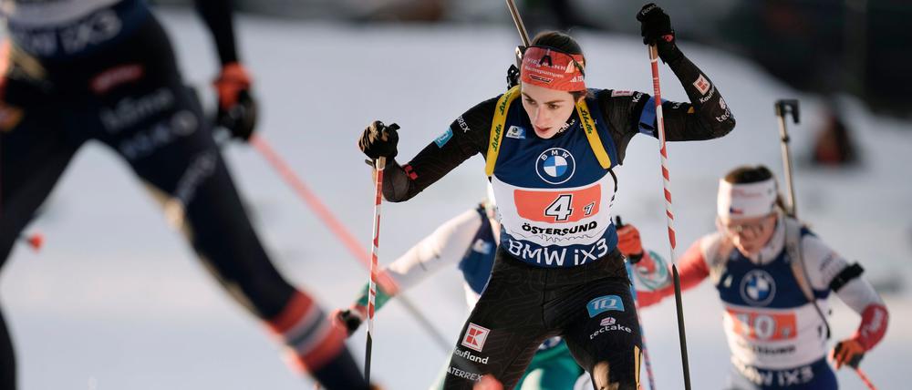 Startläuferin Vanessa Voigt traf alle ihre Schüsse.