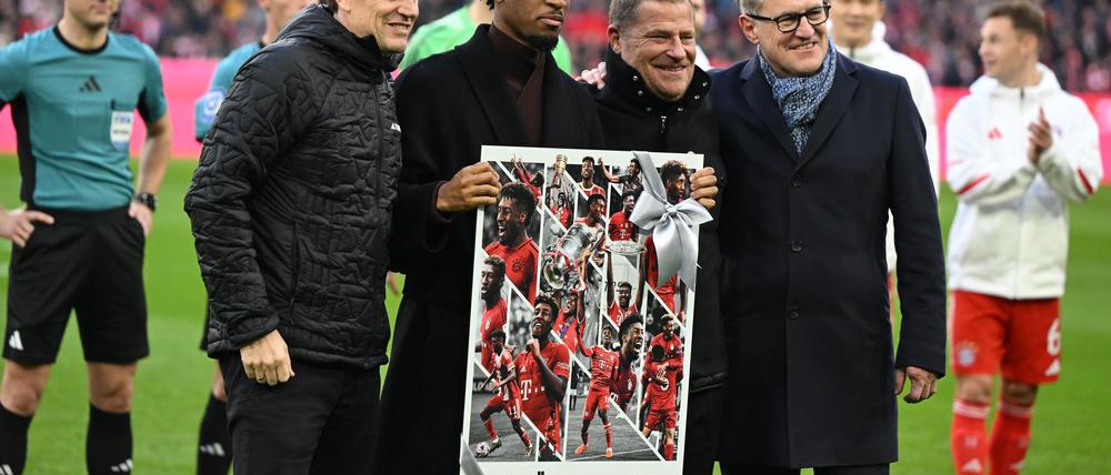 Der FC Bayern verabschiedet Kingsley Coman (2.v.l).