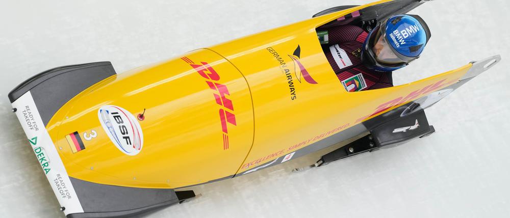 Laura Nolte fährt beim Monobob-Weltcup auf Rang zwei.