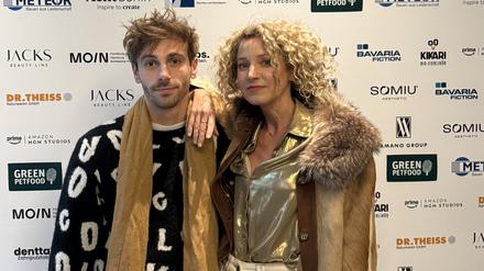 Tagesspiegel-Kolumnistin Aline von Drateln mit Fynn Kliemann bei der „Green Actors Lounge“.