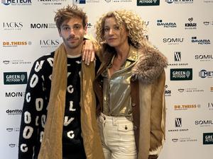 Tagesspiegel-Kolumnistin Aline von Drateln mit Fynn Kliemann bei der „Green Actors Lounge“.