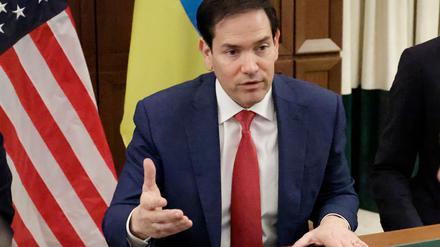 Rubio macht nach den Gesprächen mit der ukrainischen Delegation klar, dass es noch einiges zu tun gebe. 