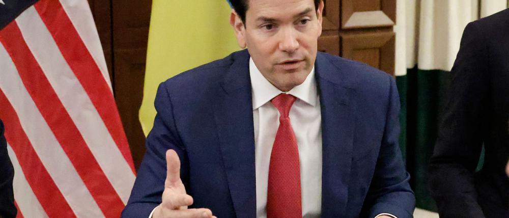 Rubio macht nach den Gesprächen mit der ukrainischen Delegation klar, dass es noch einiges zu tun gebe.
