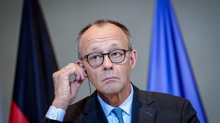 Bundeskanzler Friedrich Merz (CDU) gibt im Bundeskanzleramt eine Pressekonferenz.