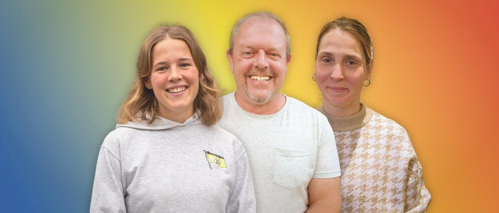  Lykka Maibaum, Frank Sieste, Kristin Schnabel (v.l.) arbeiten in ihrer Freizeit ehrenamtlich für das Gemeinwohl: Maibaum als Sporttrainerin, Sieste für den Vogelschutz und Schnabel beim DRK.