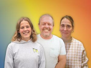  Lykka Maibaum, Frank Sieste, Kristin Schnabel (v.l.) arbeiten in ihrer Freizeit ehrenamtlich für das Gemeinwohl: Maibaum als Sporttrainerin, Sieste für den Vogelschutz und Schnabel beim DRK.