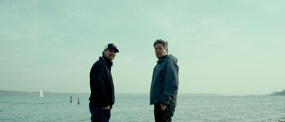 Repräsentieren „das Gute“: Robert Habeck (r.) und Regisseur Jessen in „Jetzt. Wohin“.