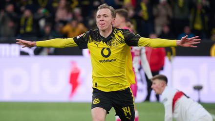 Maximilian Beier könnte im Pokal gegen Leverkusen wieder für Borussia Dortmund spielen. (Archivfoto)