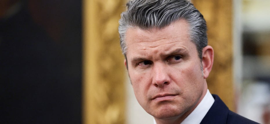 USA, Washington: Pentagon-Chef Pete Hegseth im Kabinettssaal des Weißen Hauses. 