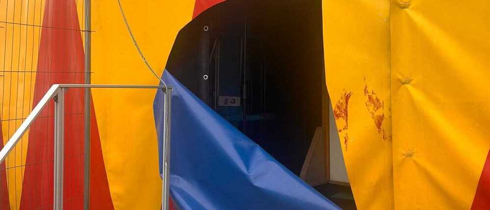 Vandalismus im Zirkus Cabuwazi in Berlin-Hohenschönhausen.