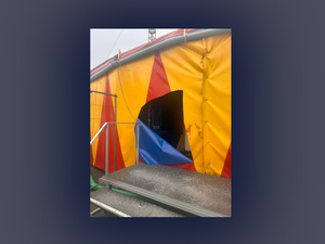 Vandalismus im Zirkus Cabuwazi in Berlin-Hohenschönhausen. 