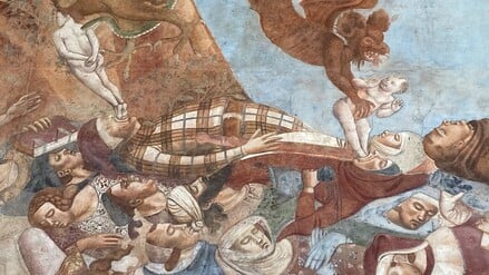 Das Wandbild „Triumph des Todes“ von Buonamico Buffalmacco ist wahrscheinlich in der Zeit der zweiten Pest-Pandemie entstanden.