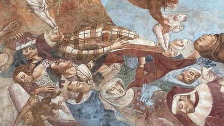 Das Wandbild „Triumph des Todes“ von Buonamico Buffalmacco ist wahrscheinlich in der Zeit der zweiten Pest-Pandemie entstanden.