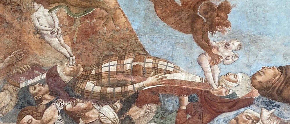 Das Wandbild „Triumph des Todes“ von Buonamico Buffalmacco ist wahrscheinlich in der Zeit der zweiten Pest-Pandemie entstanden.