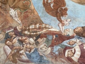 Das Wandbild „Triumph des Todes“ von Buonamico Buffalmacco ist wahrscheinlich in der Zeit der zweiten Pest-Pandemie entstanden.