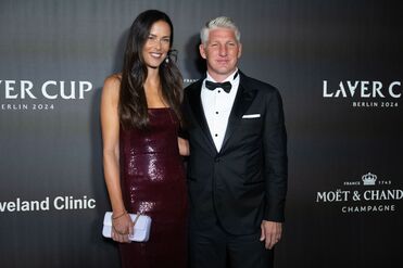 Ana Ivanovic, ehemalige Tennisspielerin, und ihr Ehemann Bastian Schweinsteiger kommen zur Opening Night vom Tennis Turnier Laver Cup.
