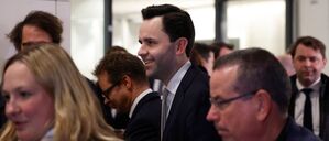 Johannes Winkel, Rentenpaket-Kritiker und Chef der Jungen Union, nach der Fraktionssitzung.