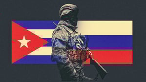 Kubanische Söldner in der russischen Armee (Illustration).