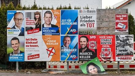 Wahlplakate für die Bundestagswahl.