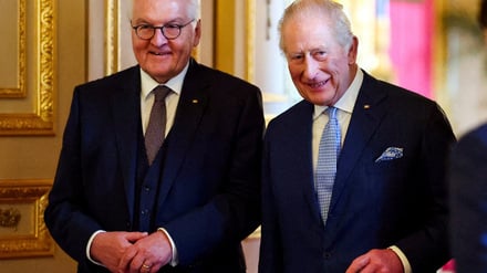 Der britische König Charles und der deutsche Bundespräsident Frank-Walter Steinmeier.